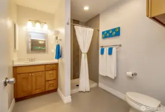 Primary bathroom with shower