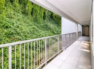 Outdoor hallway in the back