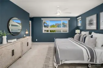 A ceiling fan for those extra hot days too
