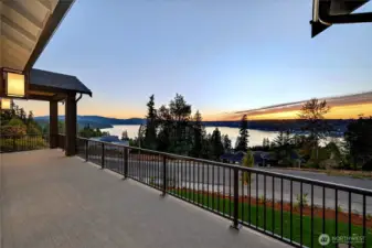 View of top deck from main level coming of right side of the main floor looking southwest.