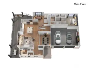 Builder floor plan main floor.