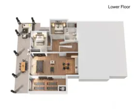 Builder floor plan lower  floor.