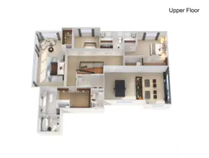 Builder floor plan upper floor.