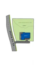 Builder site plan. Note the native growth protected area on the lot provides privacy.