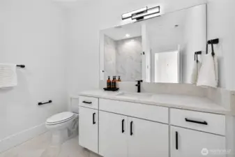 Lower level full bath.