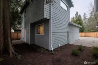 Backyard and deck off of the kitchen door. Potential to be fully fenced, just ask the listing agent for details!