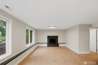 Rec Room with real wood burning fireplace