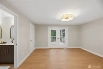 Primary Suite French Doors to Private Deck