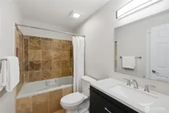2nd fl bathroom with jacuzzi tub and large linen closet