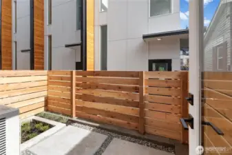 Private patio off main floor