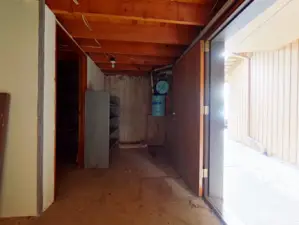 Storage under the unit, exterior access