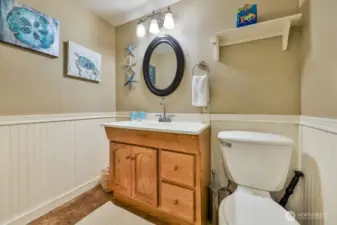 Ground level half bath