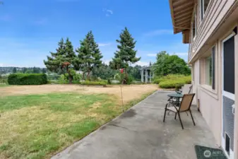 Spacious yard with plenty of room for outdoor recreation.