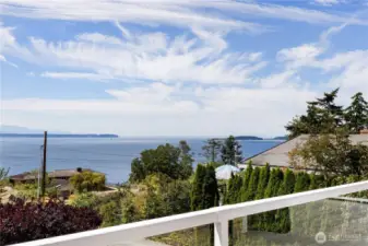 Breathtaking views and sunsets.  Watch the ferries cross to and from Keystone and Port Townsend
