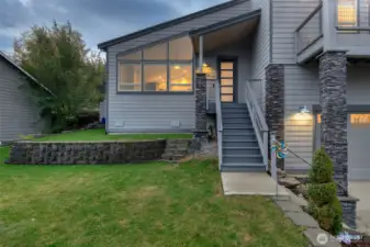 Stunning front entry showcasing contemporary front door and curb appeal.