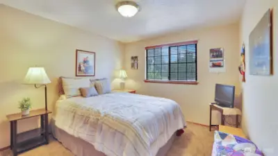 One of the large bedrooms.