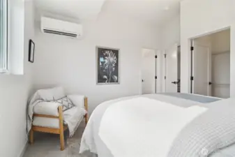 Primary suite with walk in closet