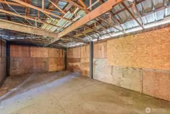 interior of hayloft, has power.