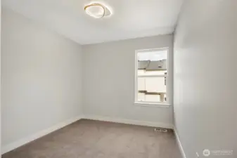 Bedroom Featuring New Gilded Lighting