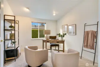 Large den opens to the living and dining room. Canned lighting throughout the home.