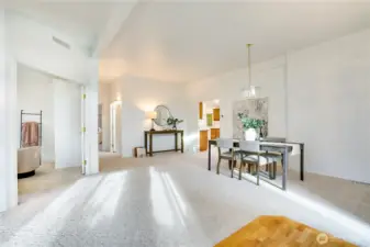 Notice the natural light shining in. We're heading to the bedrooms