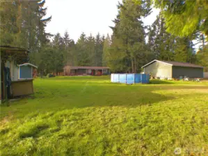 The above ground pool will convey and it is in good condition.