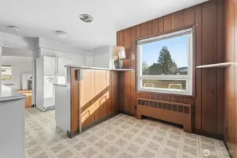 Breakfast nook off kitchen