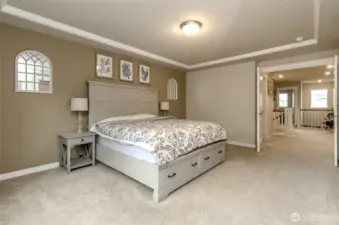Spacious primary bedroom