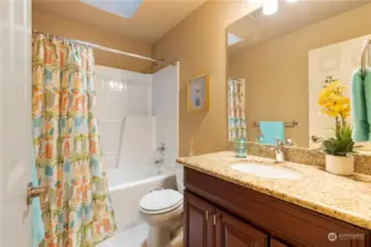 Granite counters in guest bath too!