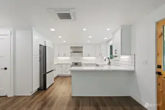 Beautiful kitchen with new shaker cabinets