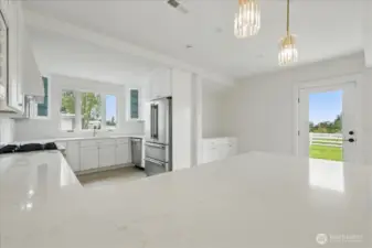 Coffee bar on right side