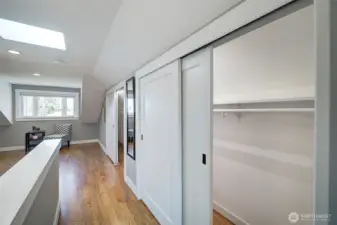 Large closets and storage space