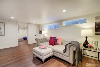 Lower level family room.