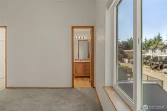 West-facing bedroom with ensuite bath.