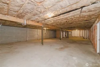 Expansive crawlspace/storage area with easy access