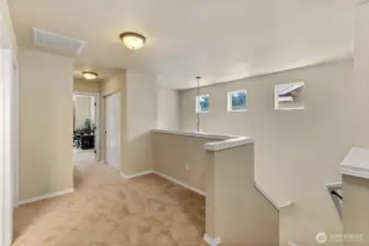 More space up the stairs.