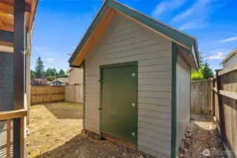 Well built shed.