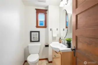 main-floor powder room