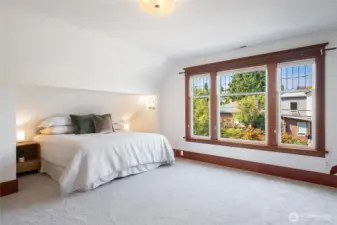 one of three upstairs bedrooms