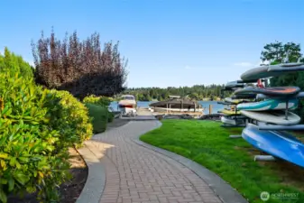 A short path down to the dock means you can enjoy a short stroll down to the lakefront every day; And since this is for residents only, no fighting crowds or looking for parking