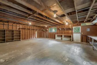 Inside of detached garage.