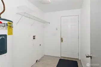 Main floor laundry, mud room, garage entrance