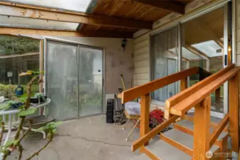Sunroom access to the back yard