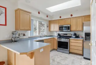 Kitchen with tons of natural lighting