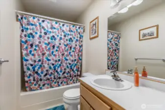 Guest bath with skylight