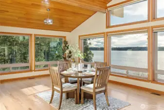 Open dining space directly off the kitchen for easy entertaining.