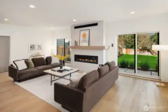 double doors to backyard