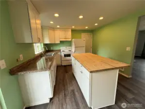 Great working area, plus wall pantry