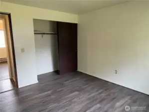 Bedroom #1 with new laminate flooring