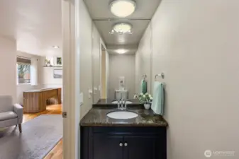 Lower level half bath